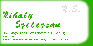 mihaly szelezsan business card